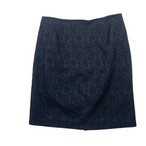 Textured mini skirt with slit black size 6 Jessica